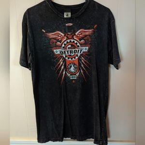 Made In Detroit 1991 100% Cotton Black Graphic Adult T Shirt Size Large